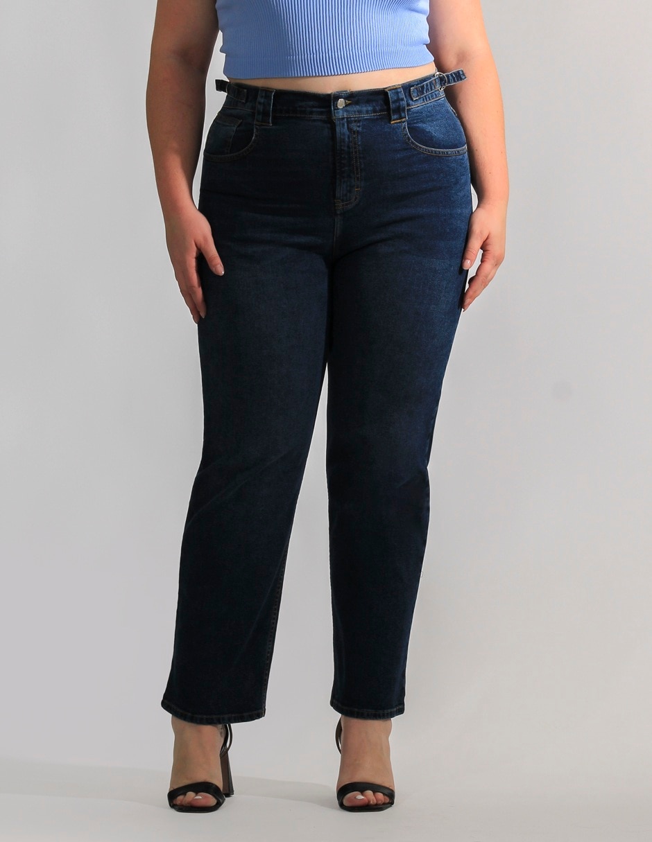 Jeans straight corte cintura alta para mujer Jeans straight corte cintura alta para mujer
