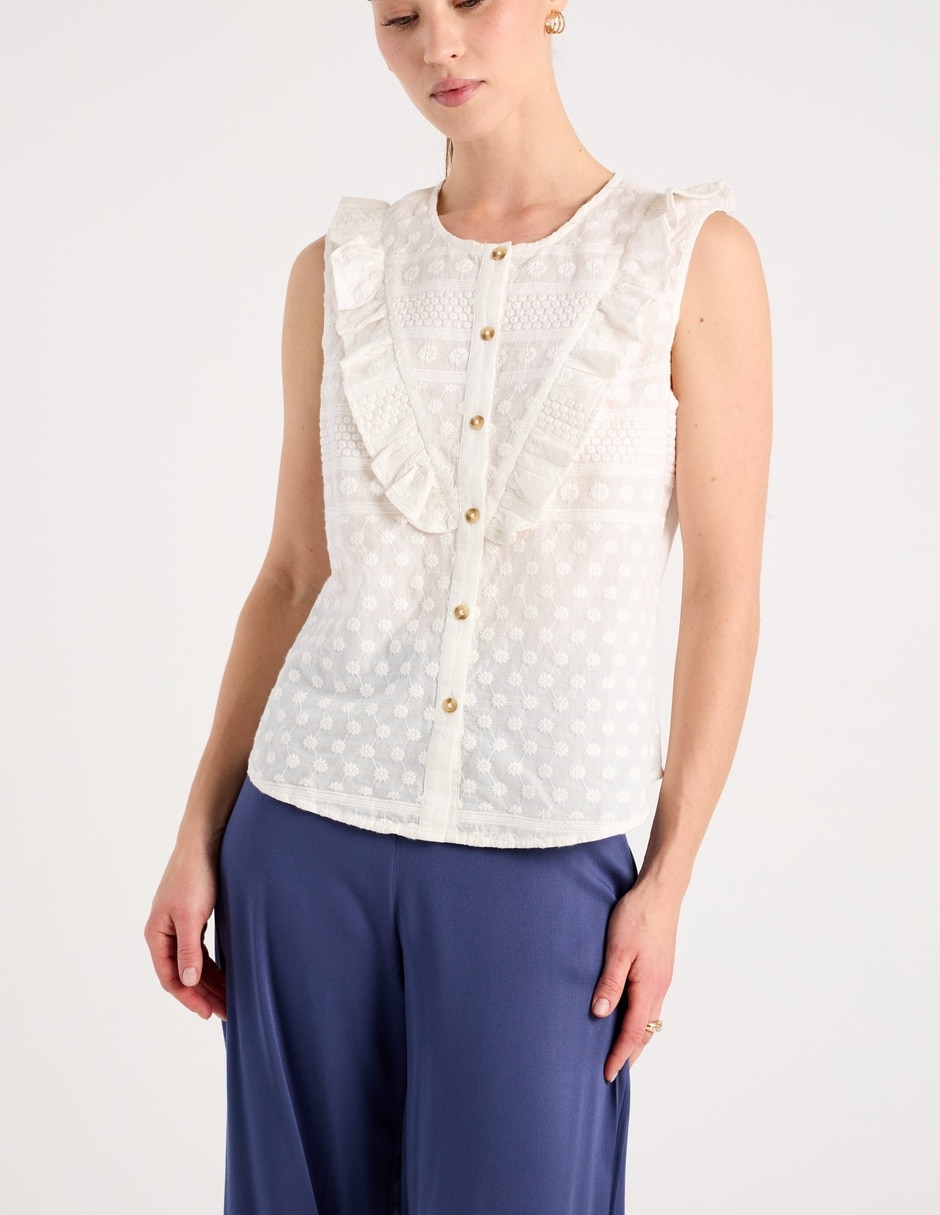 Blusa sin manga para mujer 7