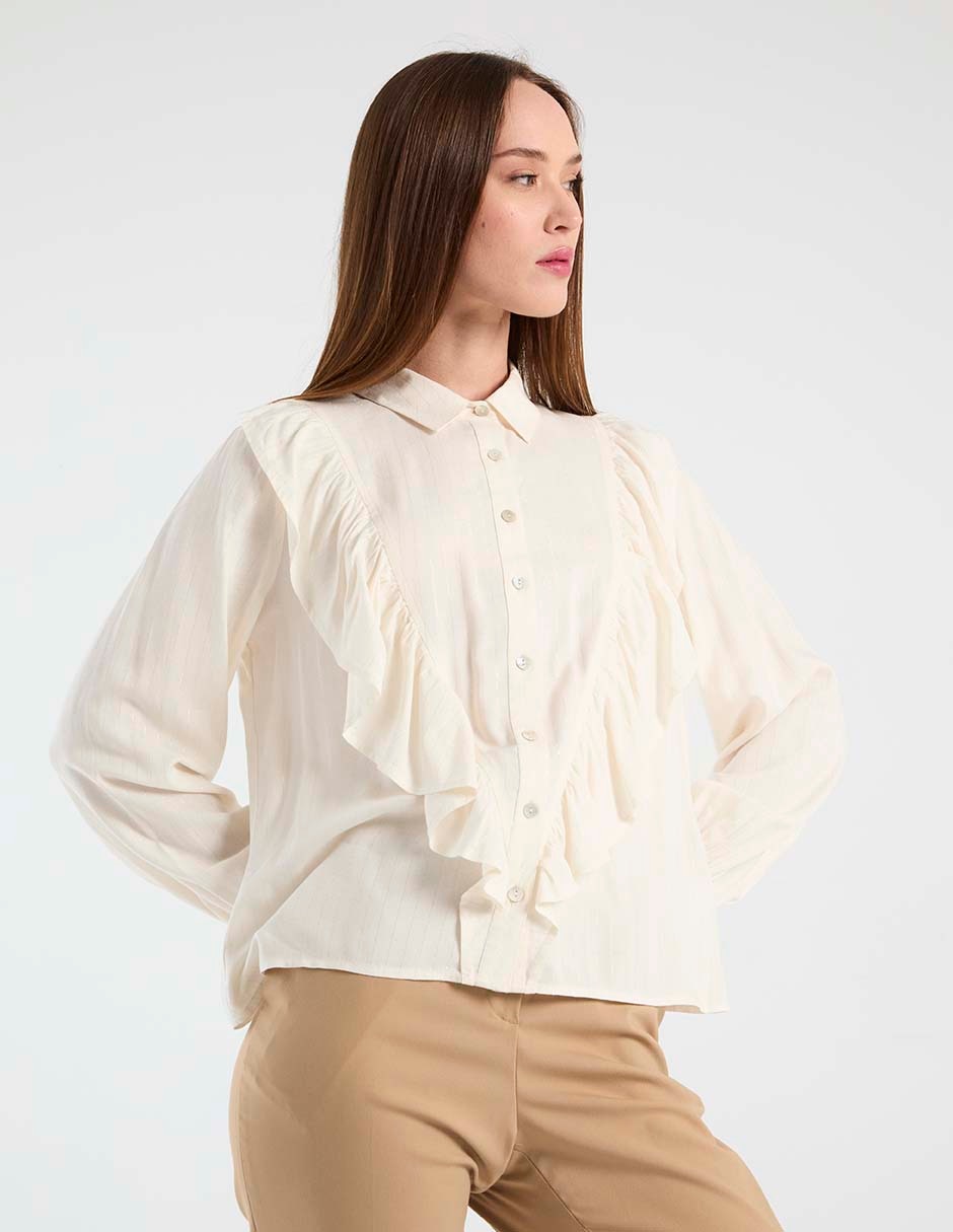 Blusa Week By Weekend manga larga para mujer 1