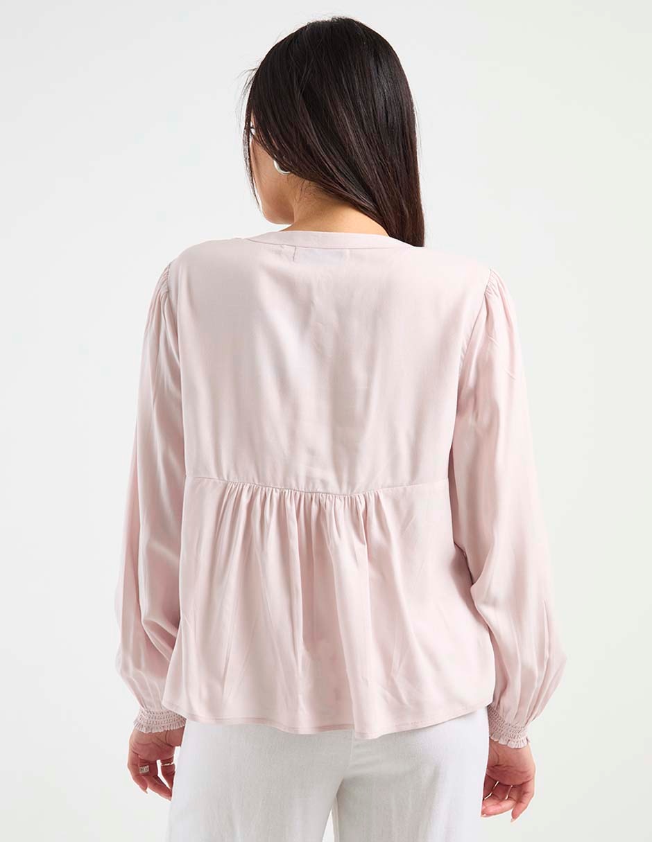 Blusa Week by Weekend manga larga para mujer