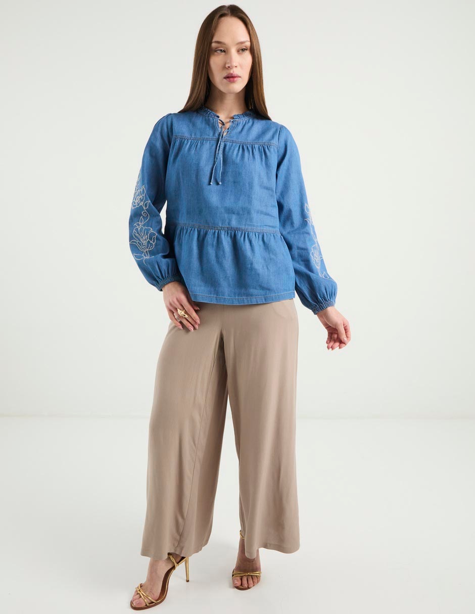 Pantalón amplio para mujer 4