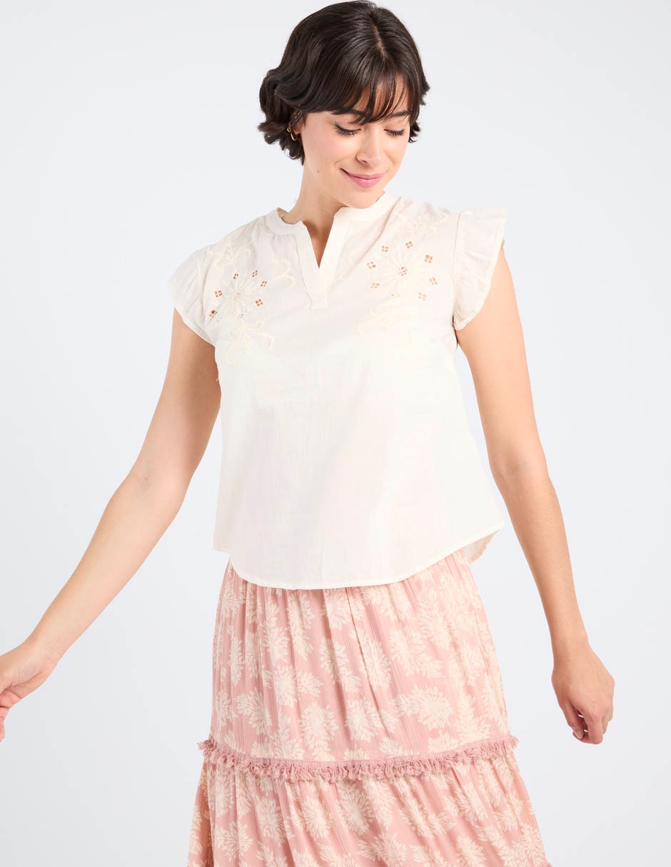 Blusa manga corta para mujer 7