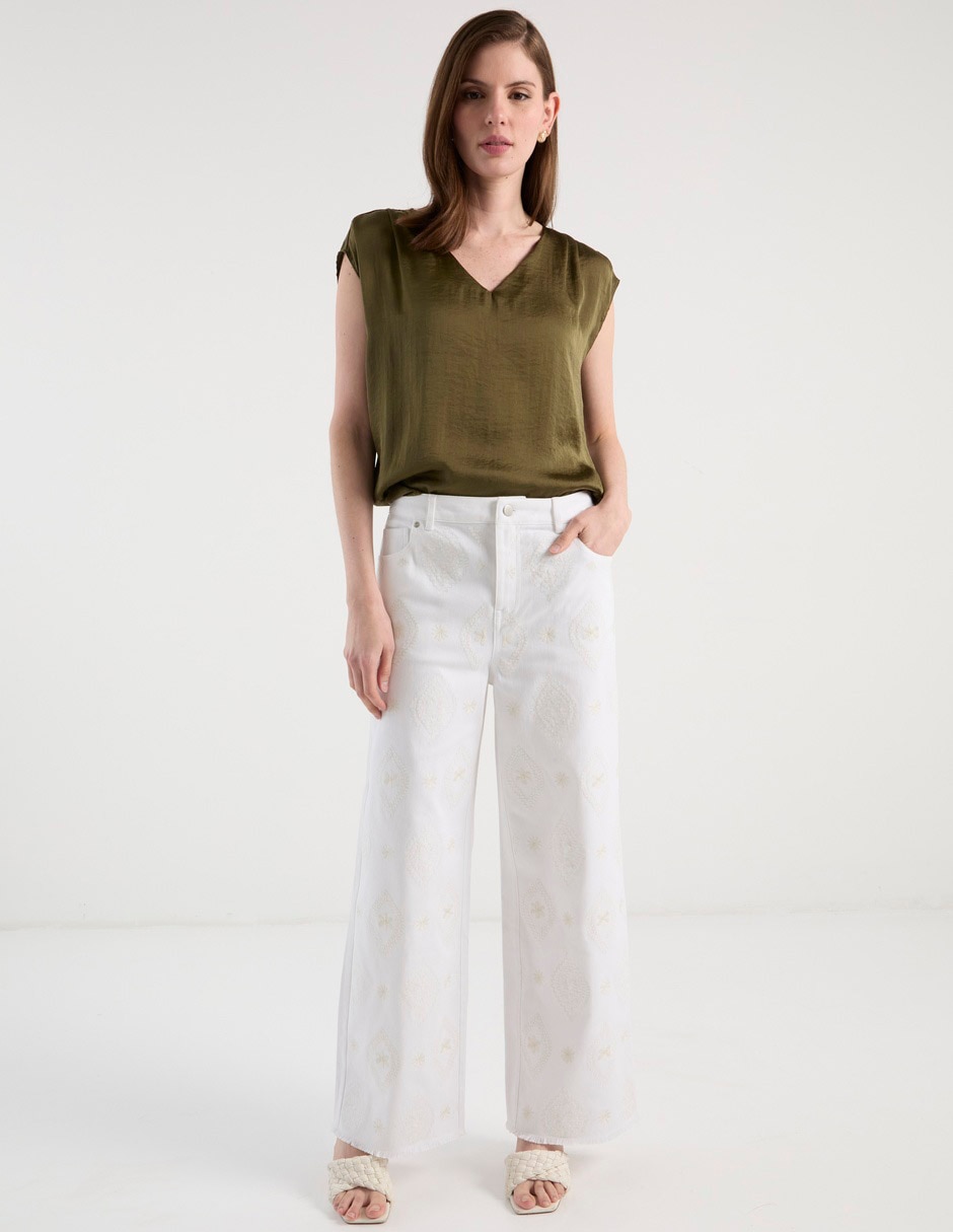 Pantalón amplio para mujer 4