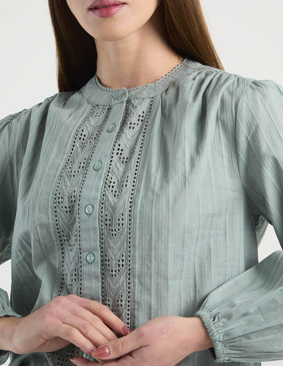 Blusa manga larga para mujer 7