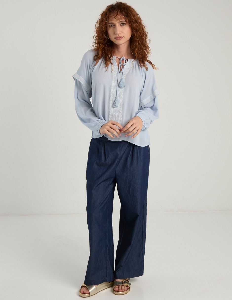 Blusa manga larga para mujer 8