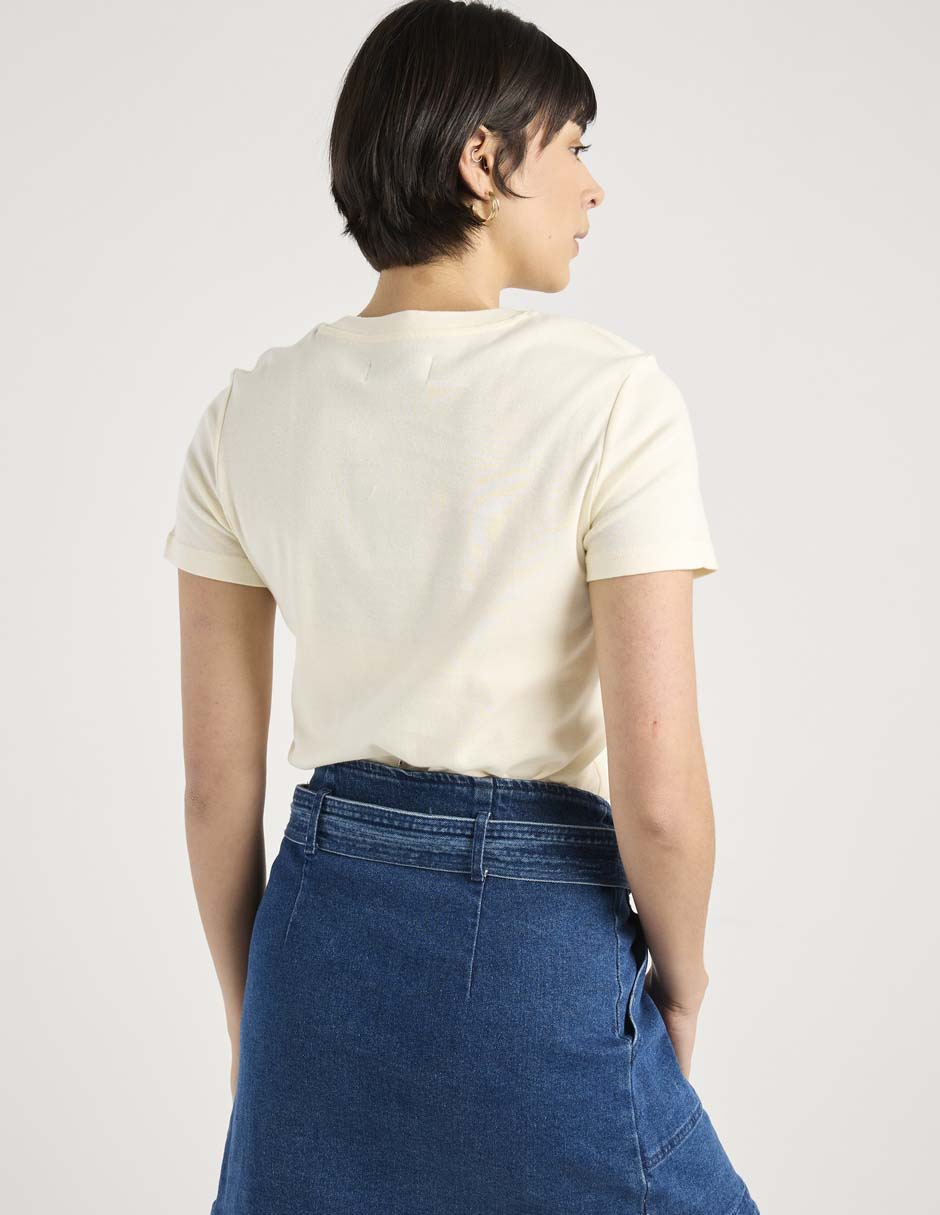 Playera manga corta cuello redondo para mujer 6