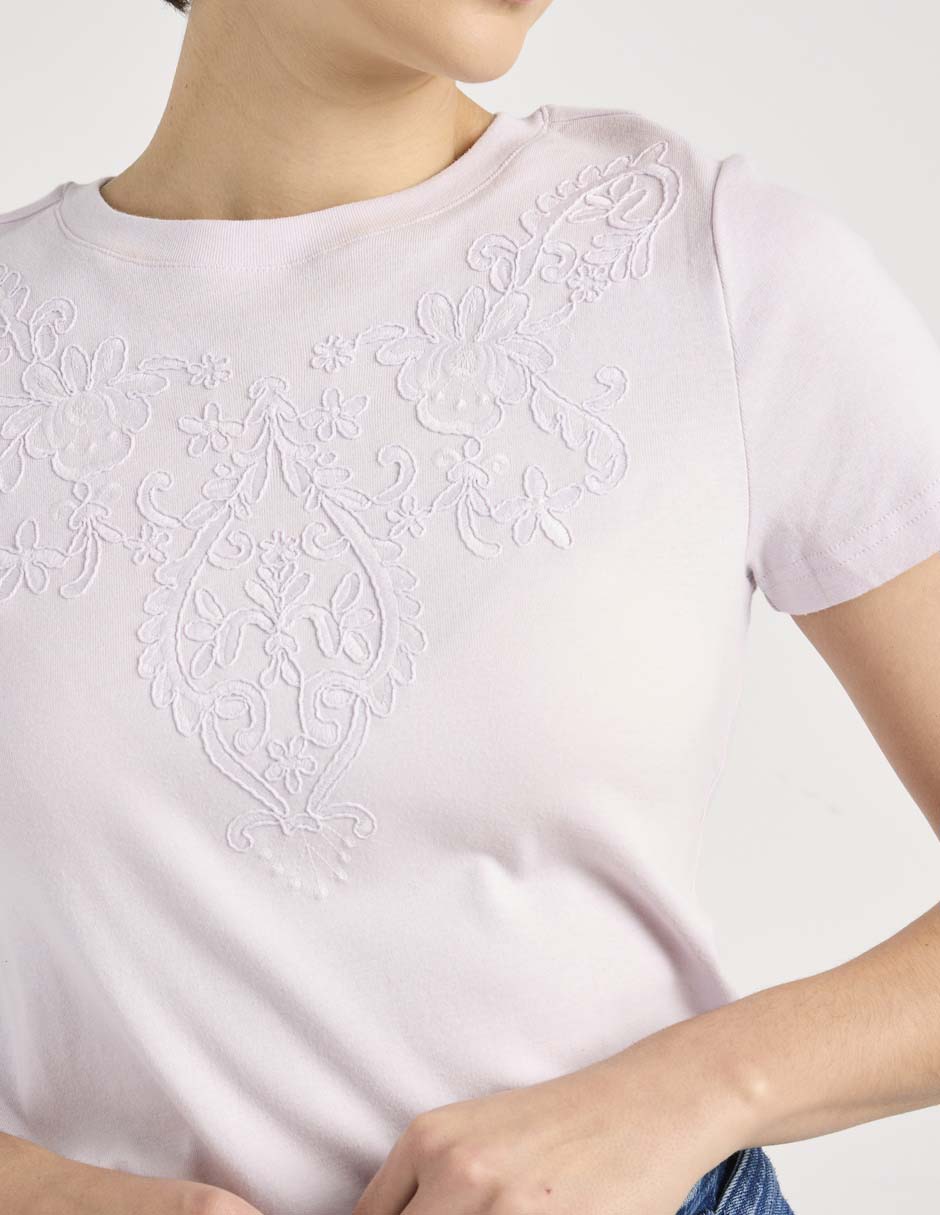 Playera manga corta Week By Weekend cuello redondo para mujer