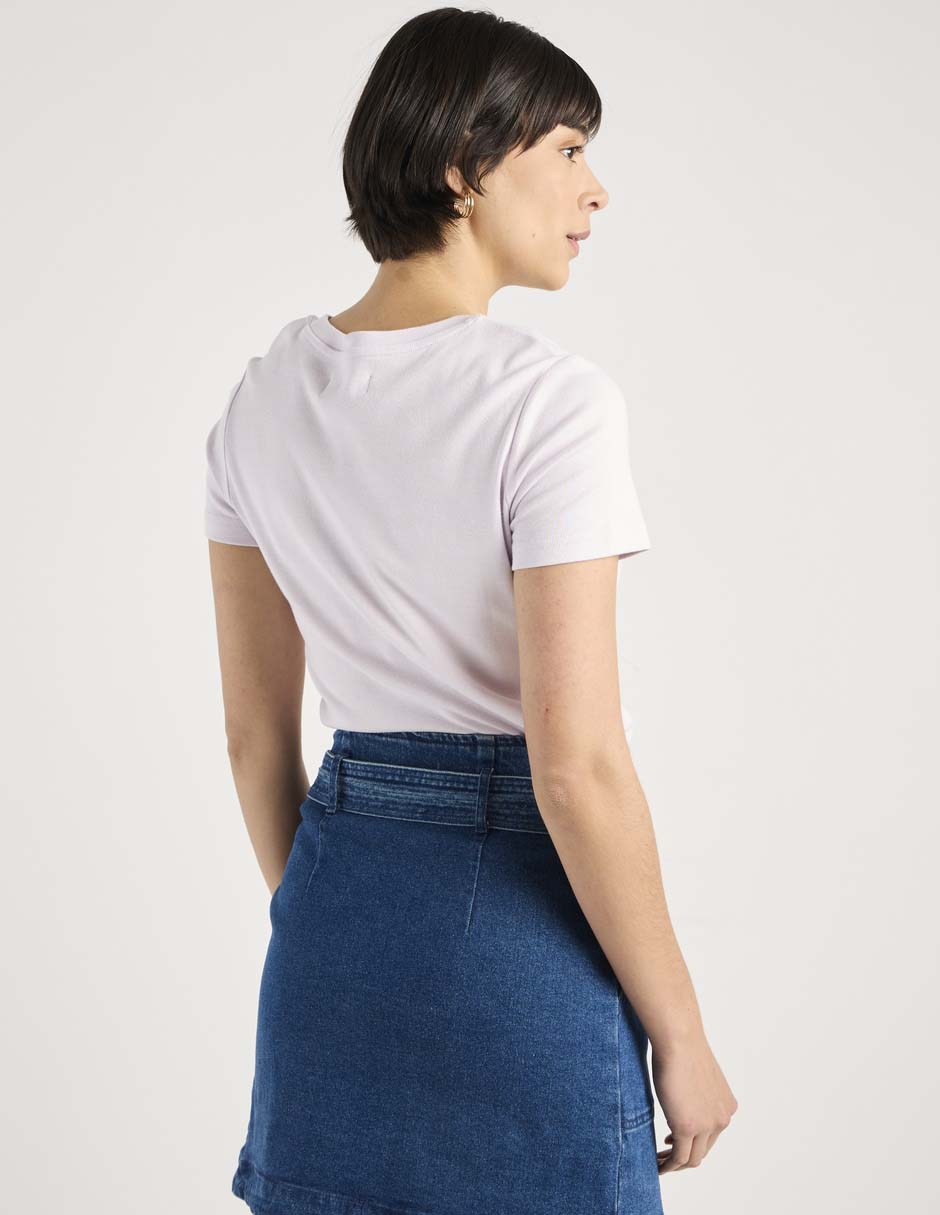 Playera manga corta Week By Weekend cuello redondo para mujer