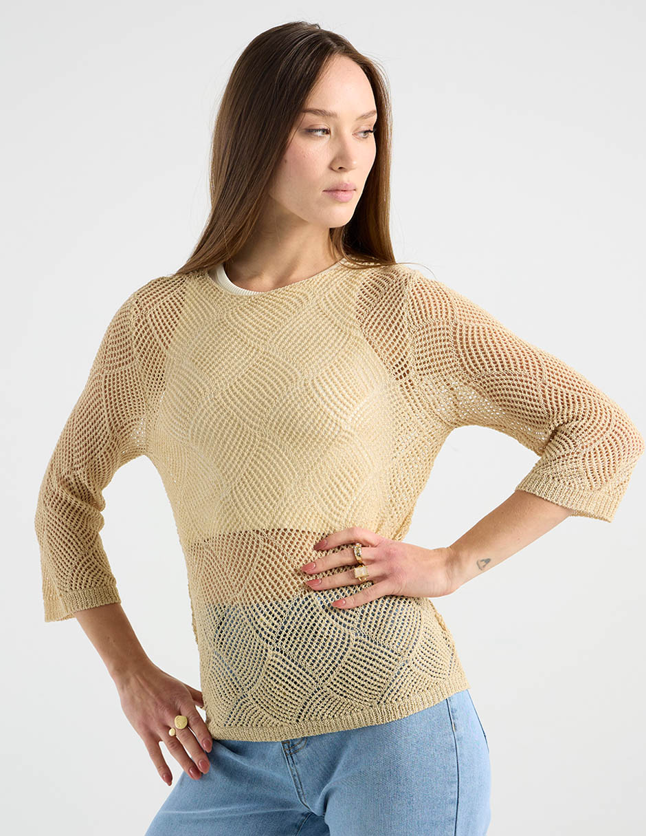 Suéter cuello redondo para mujer Suéter cuello redondo para mujer