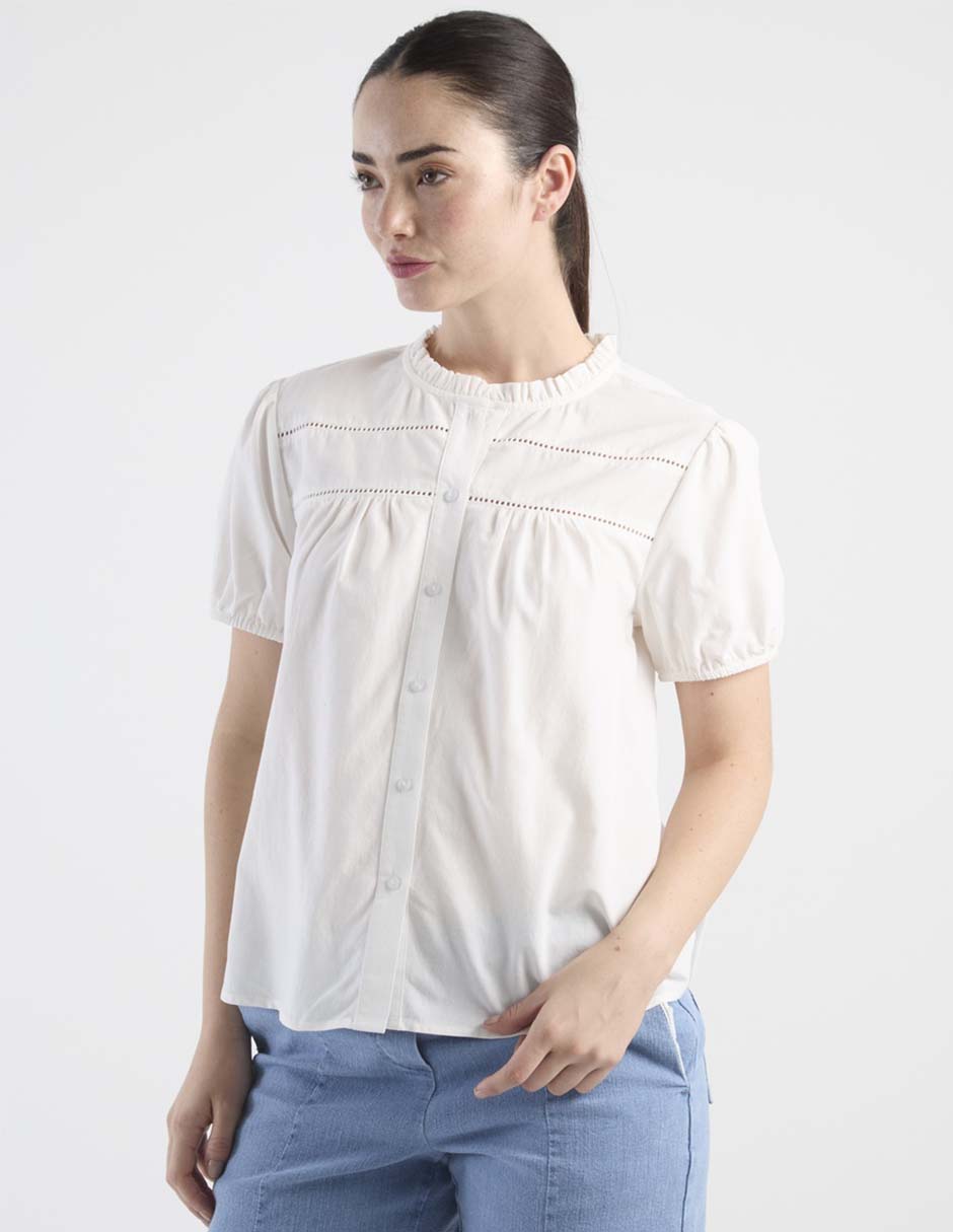 Blusa manga corta para mujer