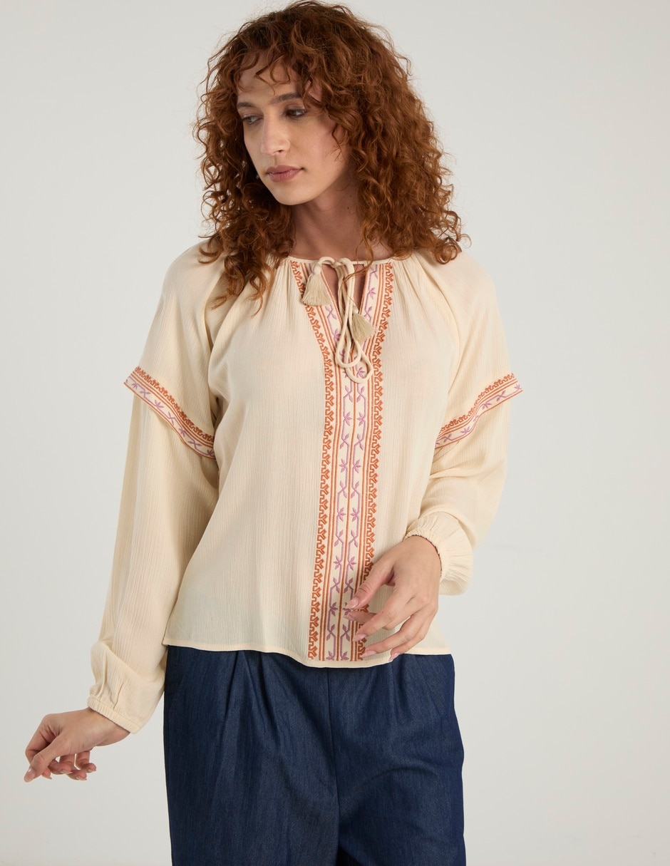 Blusa manga larga para mujer 7