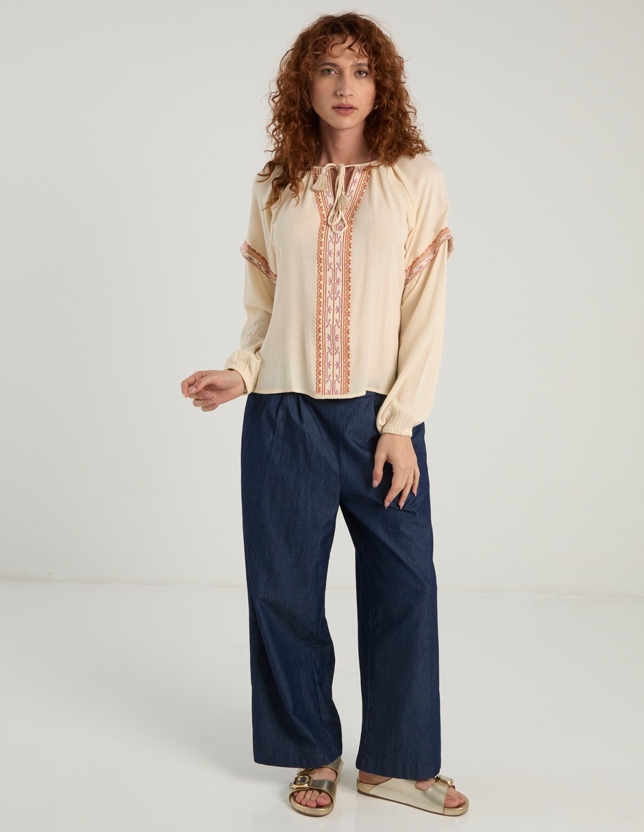 Blusa manga larga para mujer 8