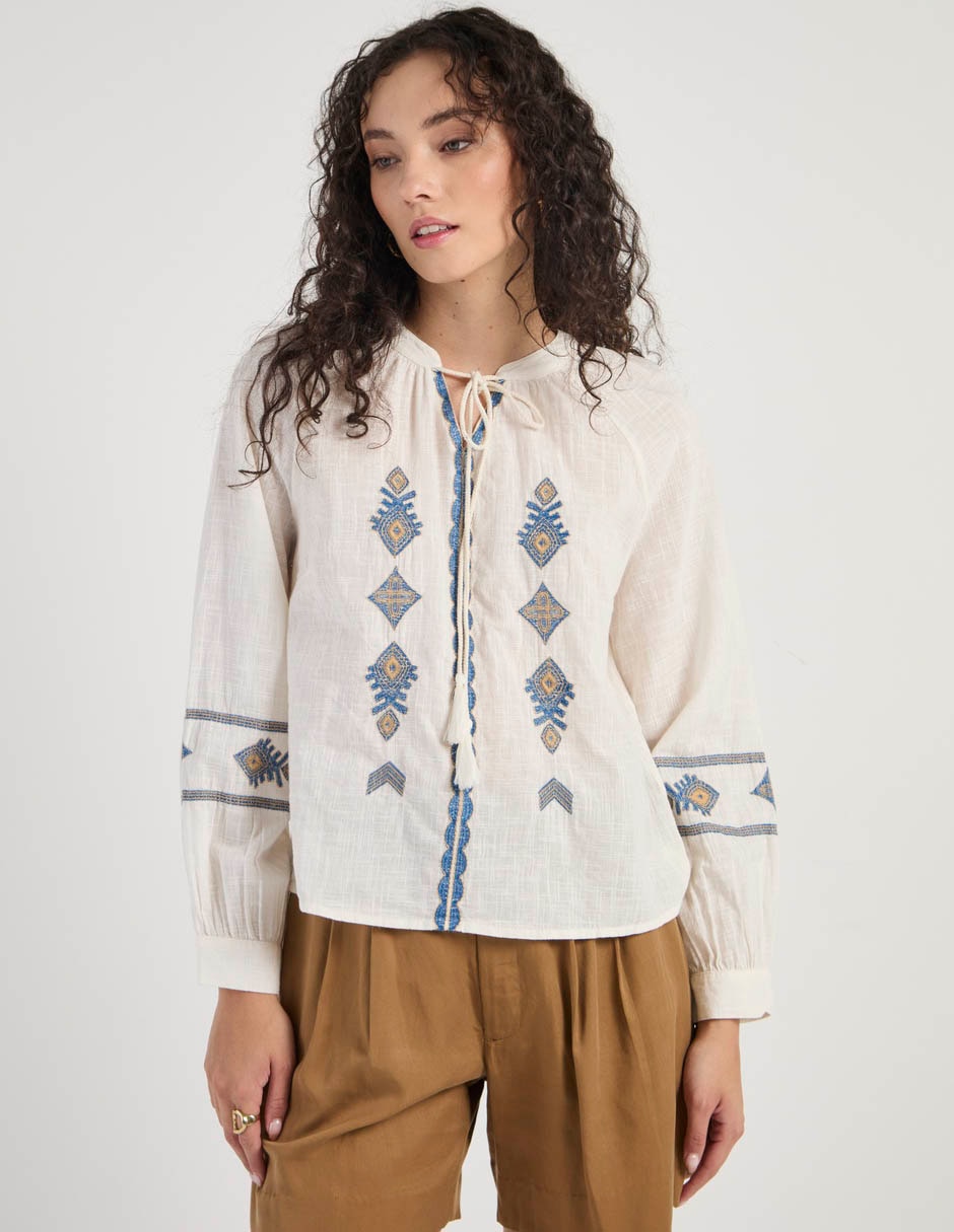 Blusa Week By Weekend manga larga para mujer