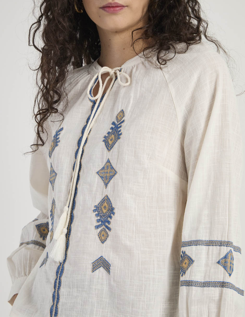 Blusa Week By Weekend manga larga para mujer