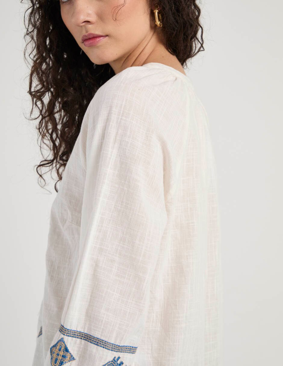 Blusa Week By Weekend manga larga para mujer