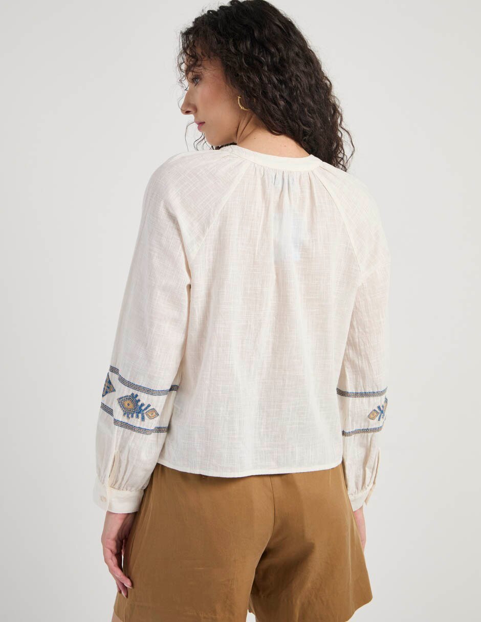 Blusa Week By Weekend manga larga para mujer