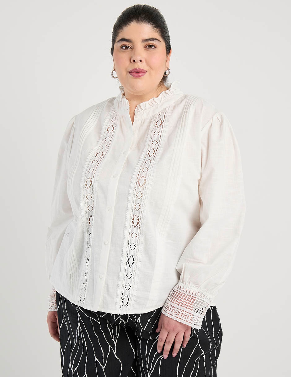 Blusa Weekend Plus manga larga para mujer 1