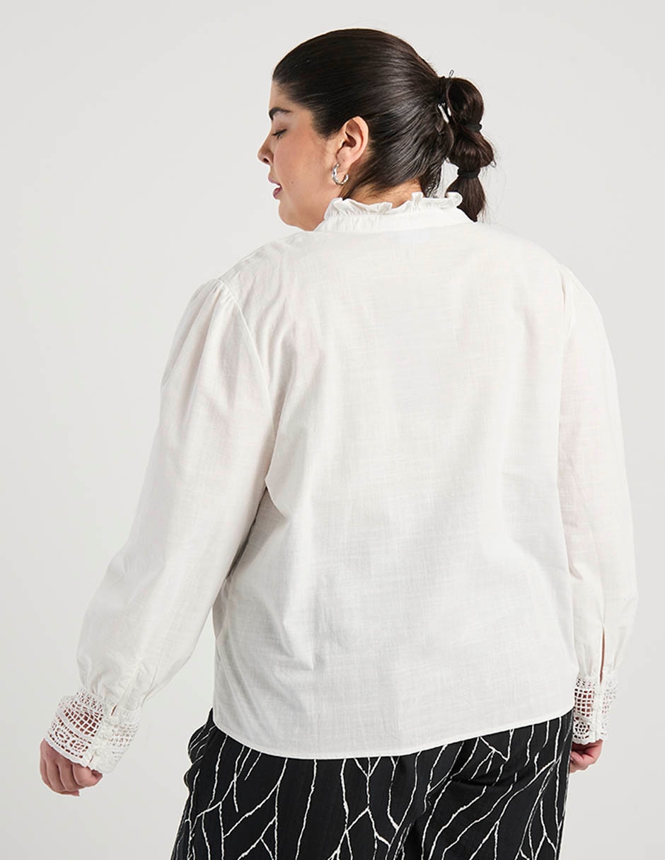 Blusa Weekend Plus manga larga para mujer 11