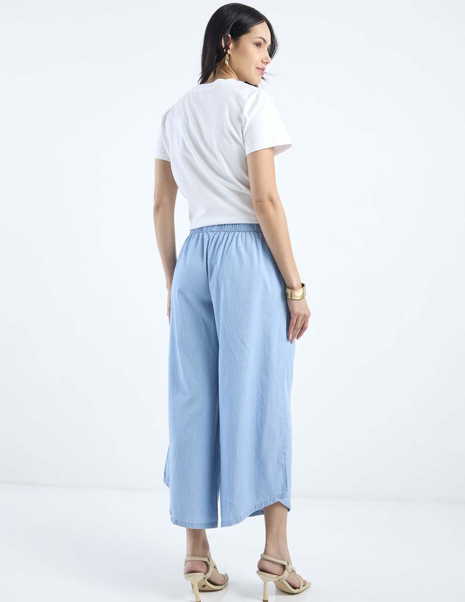Pantalón coulotte amplio para mujer 6