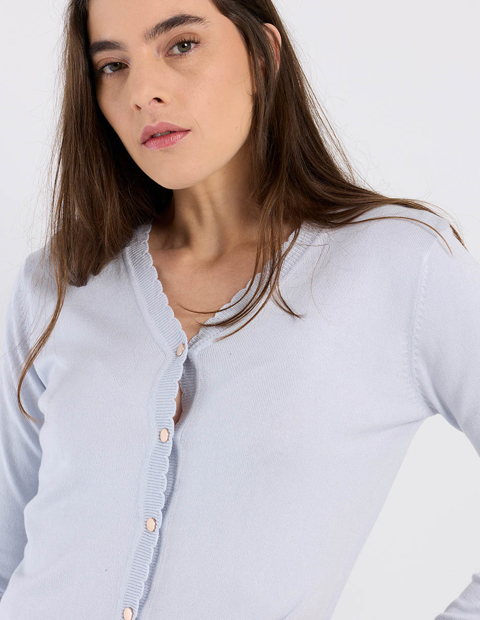 Suéter cuello V para mujer 3