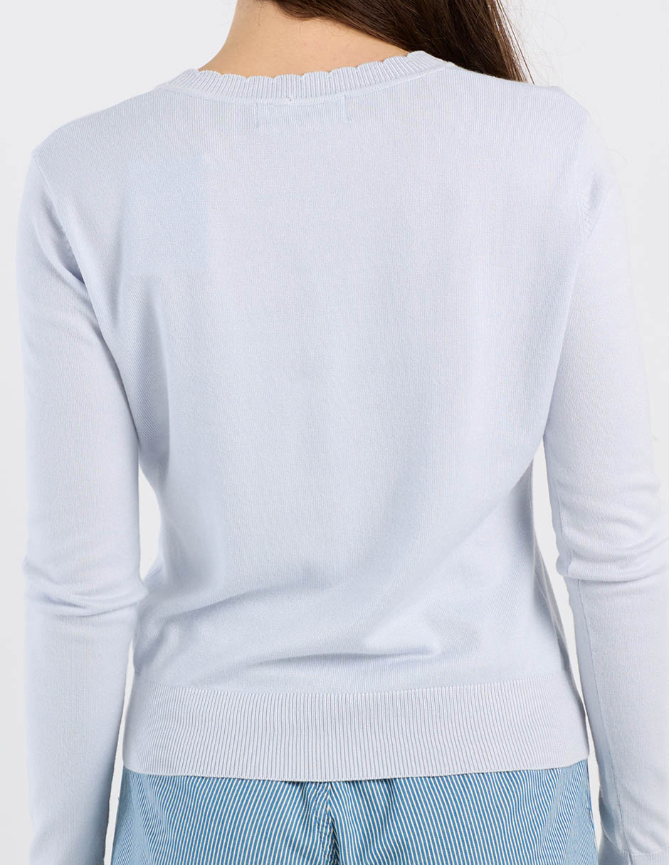 Suéter cuello V para mujer 2