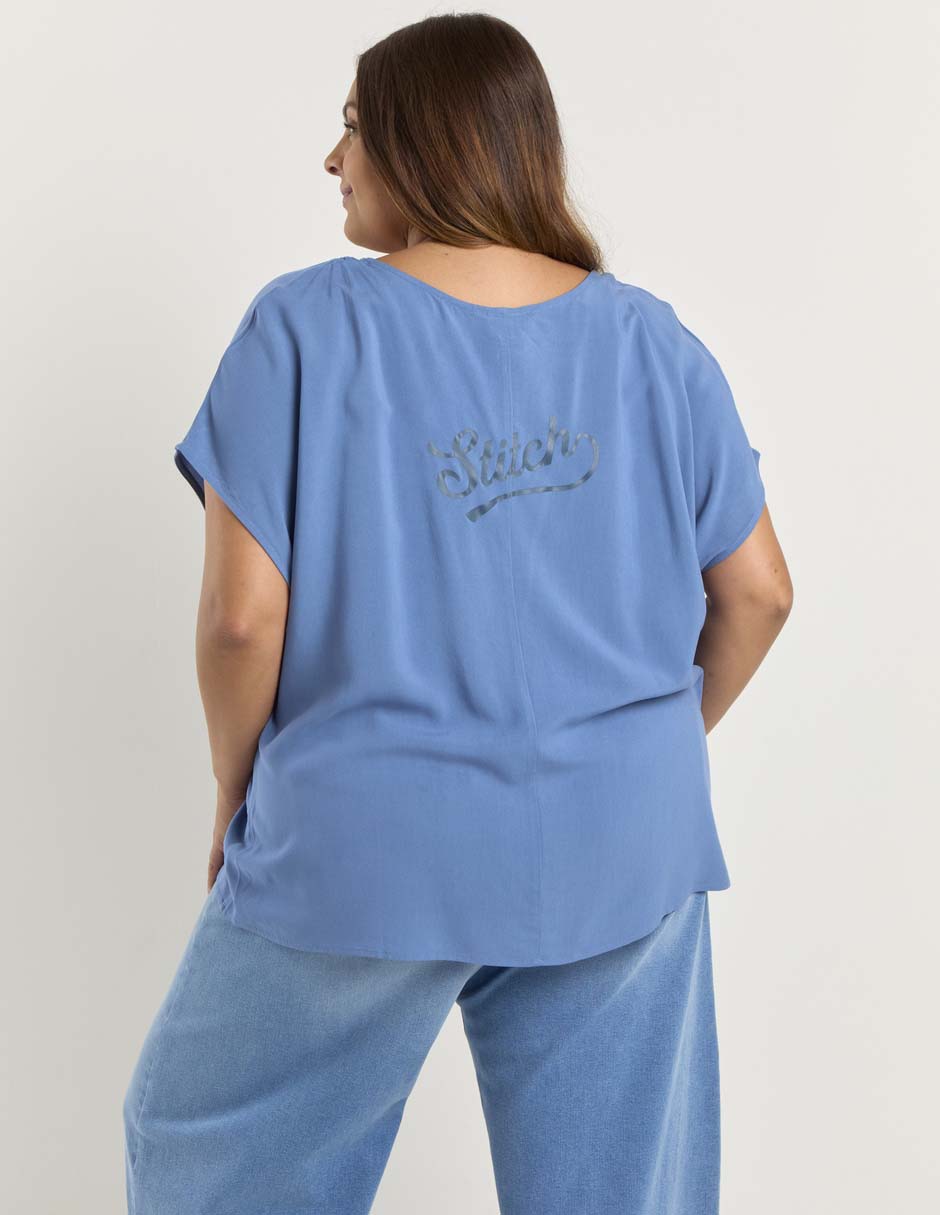 Blusa manga corta para mujer 11