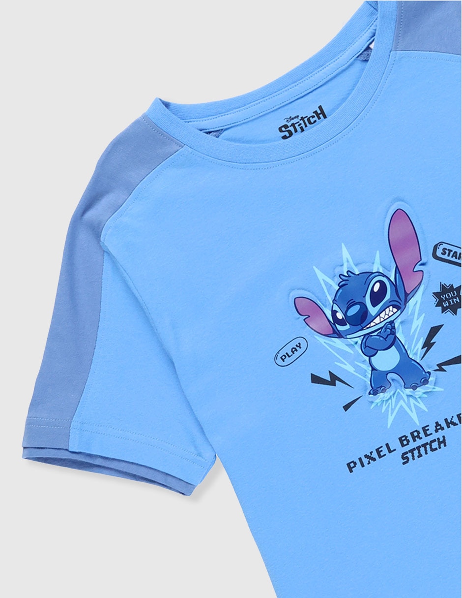 Playera Stitch manga corta para niño