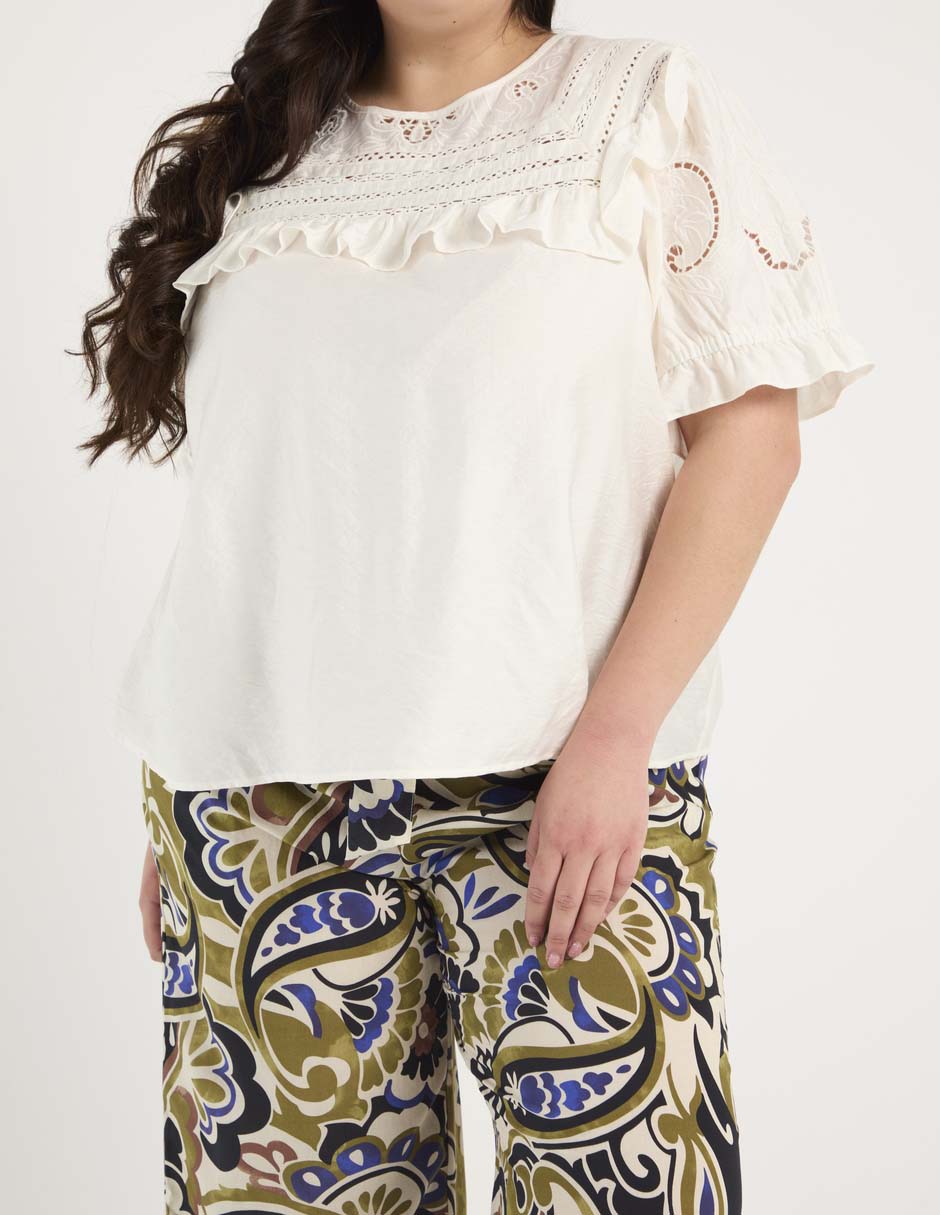 Blusa Weekend Plus manga al codo para mujer