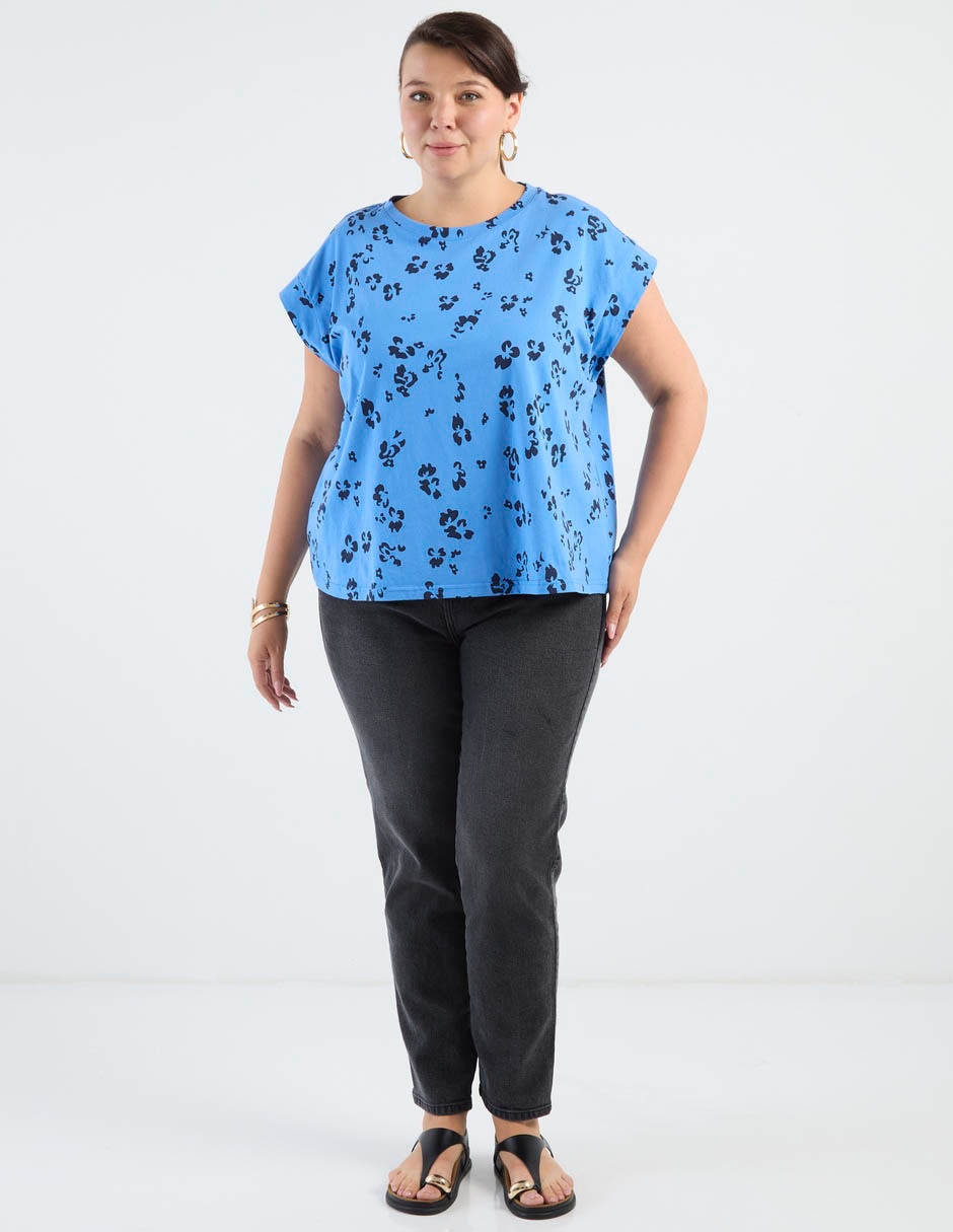 Playera manga corta cuello redondo mujer 4
