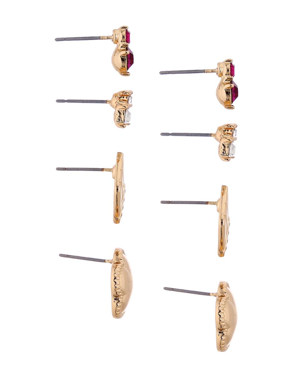 Set de aretes con acabado brillante 3