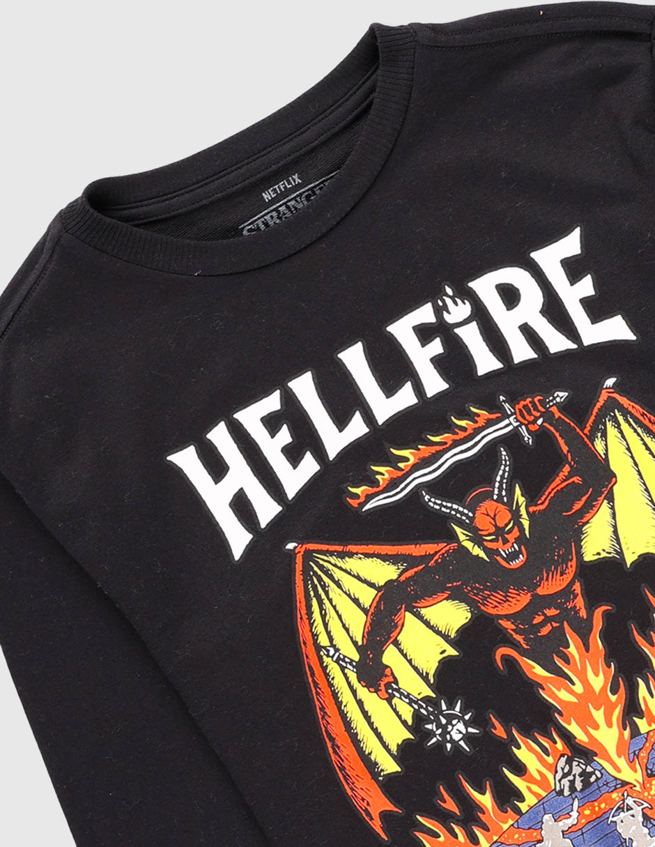 Playera Stranger Things manga larga para niño
