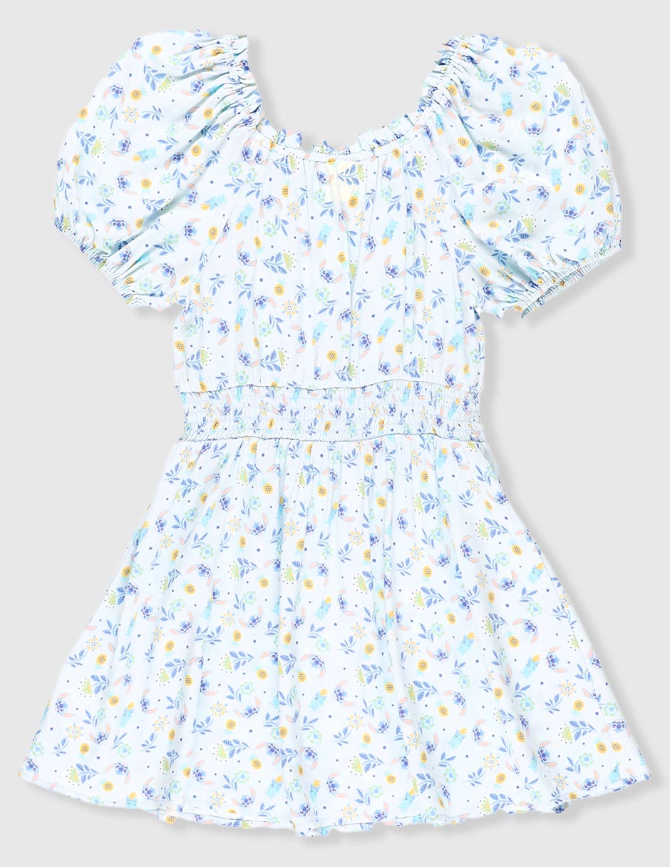 Vestido Disney DTR Stitch manga globo para niña