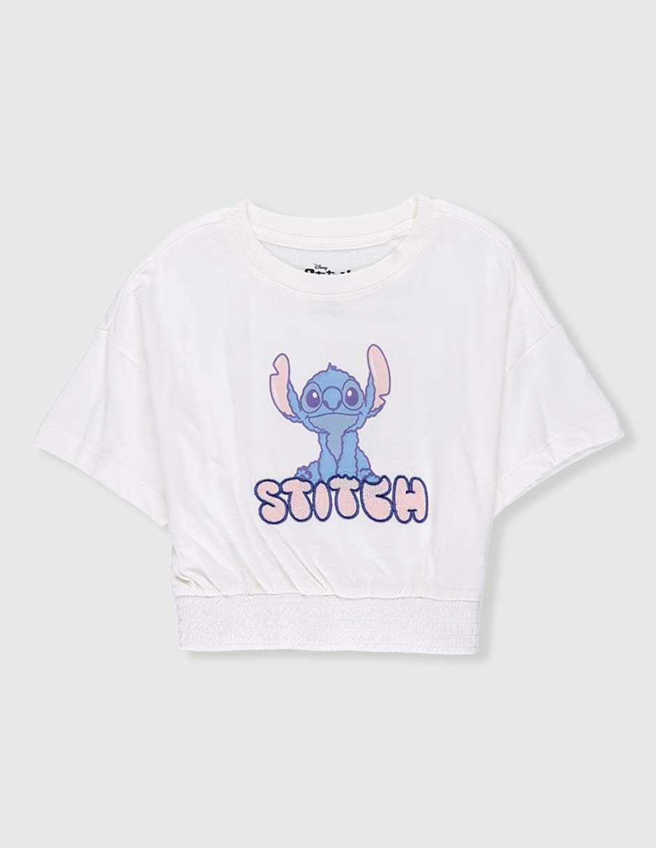 Playera Stitch manga corta para niña Playera Stitch manga corta para niña