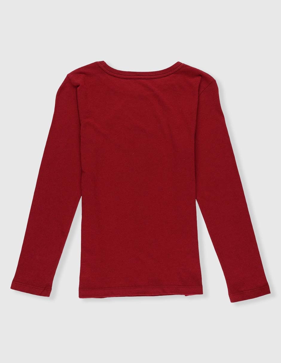 Playera manga larga para niña