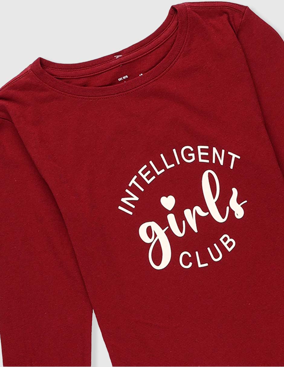 Playera manga larga para niña