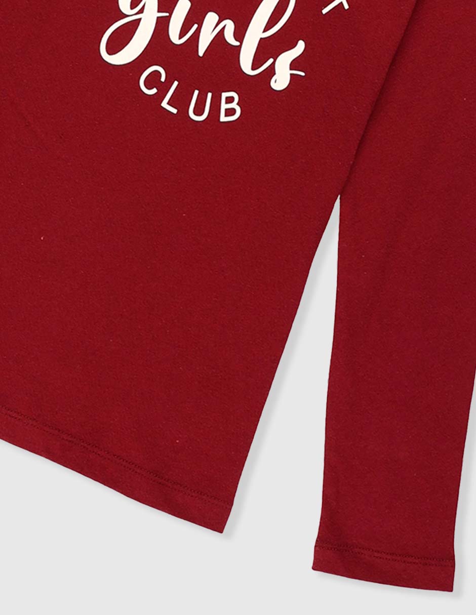 Playera manga larga para niña