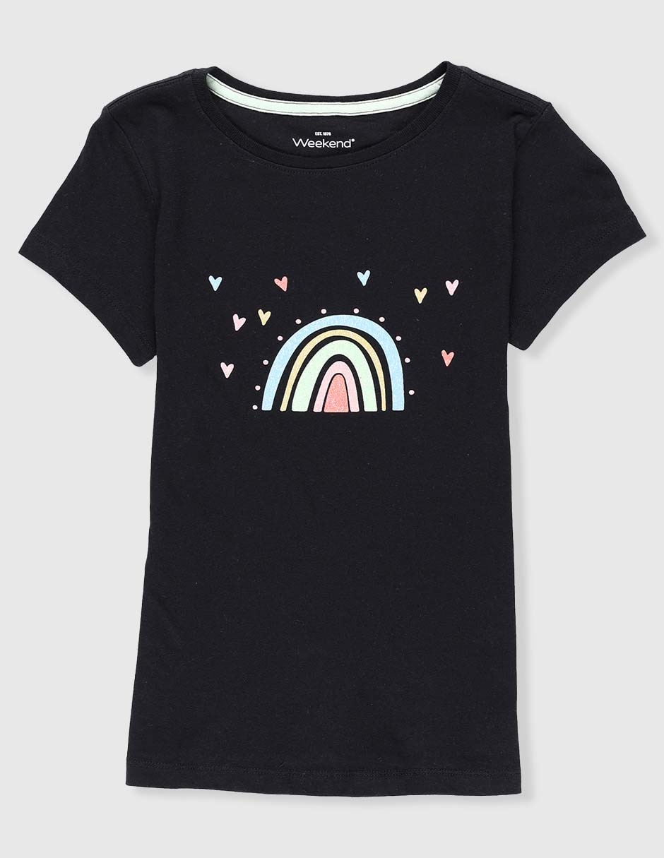 Playera manga corta para niña