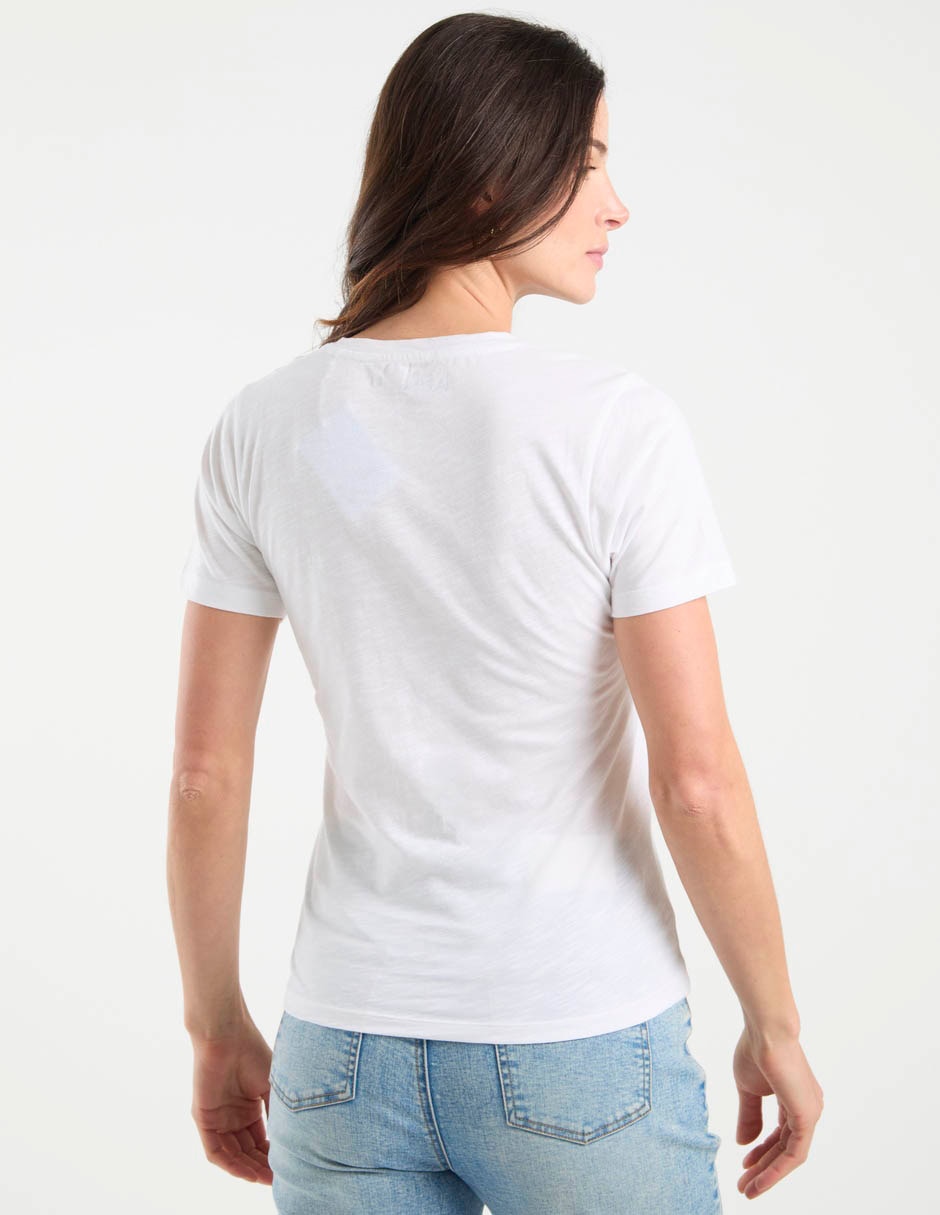 Playera manga corta Week By Weekend cuello redondo para mujer