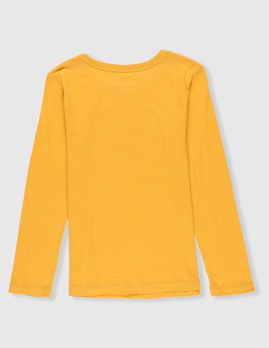 Playera manga larga para niña