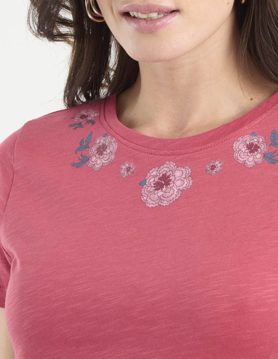 Playera manga corta Week By Weekend cuello redondo para mujer
