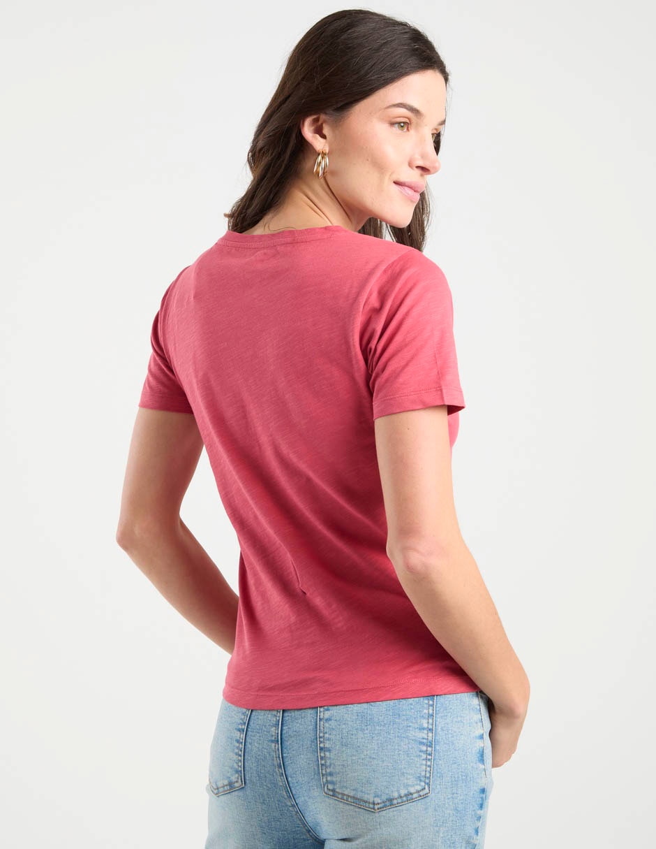 Playera manga corta Week By Weekend cuello redondo para mujer