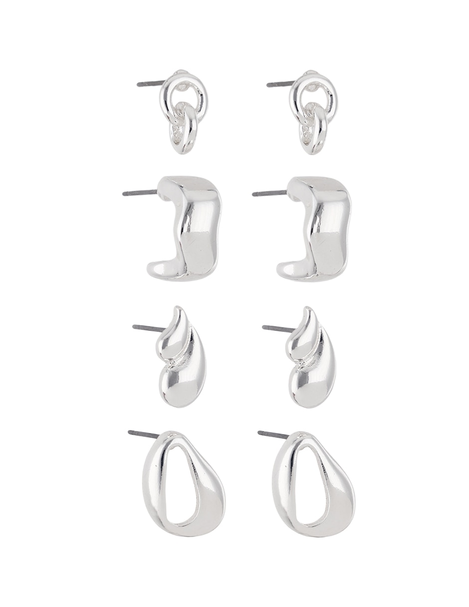 Set de aretes con acabado pulido 2