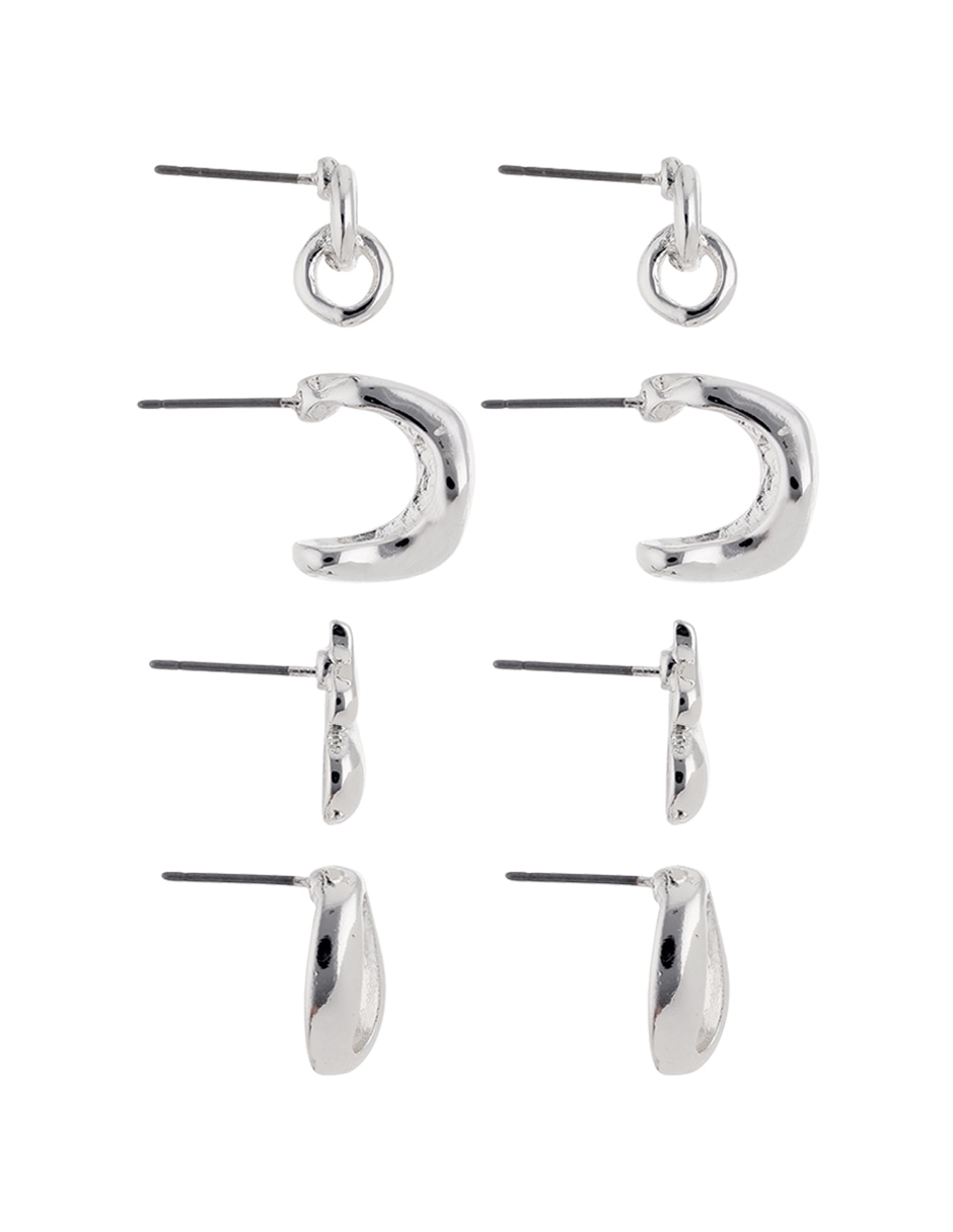 Set de aretes con acabado pulido 3
