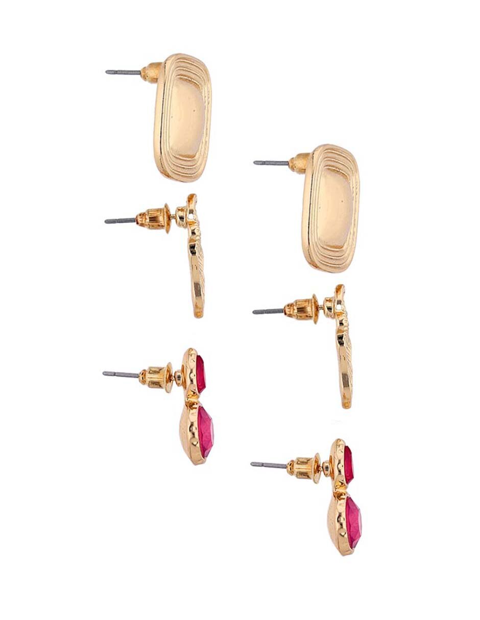 Set de aretes con acabado pulido 3