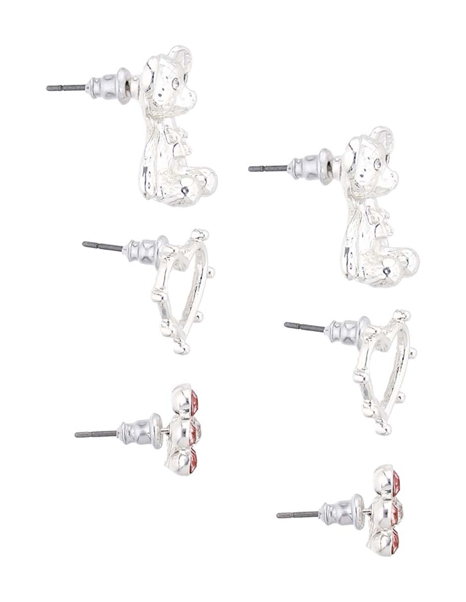 Set de aretes con acabado brillante 3