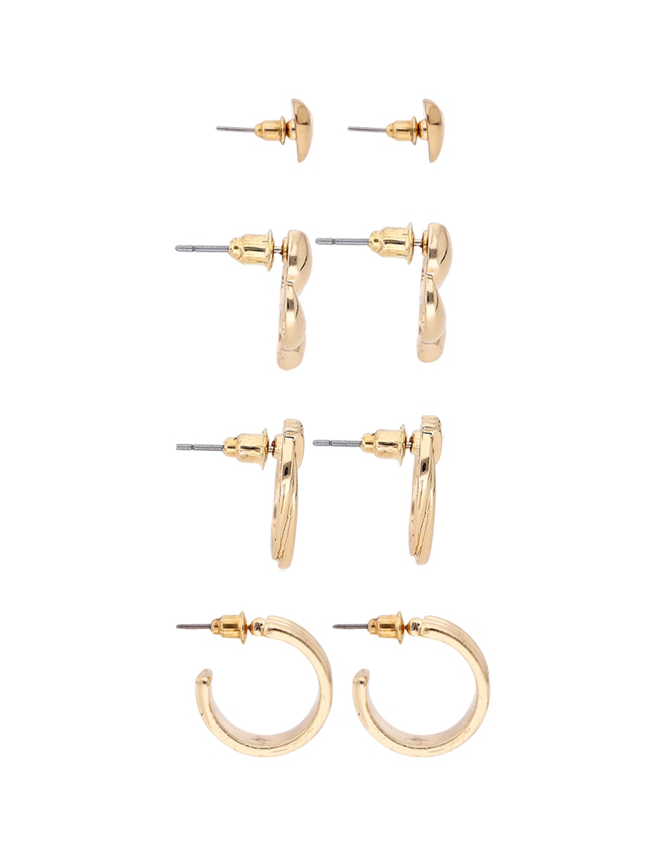 Set de aretes con acabado pulido 3