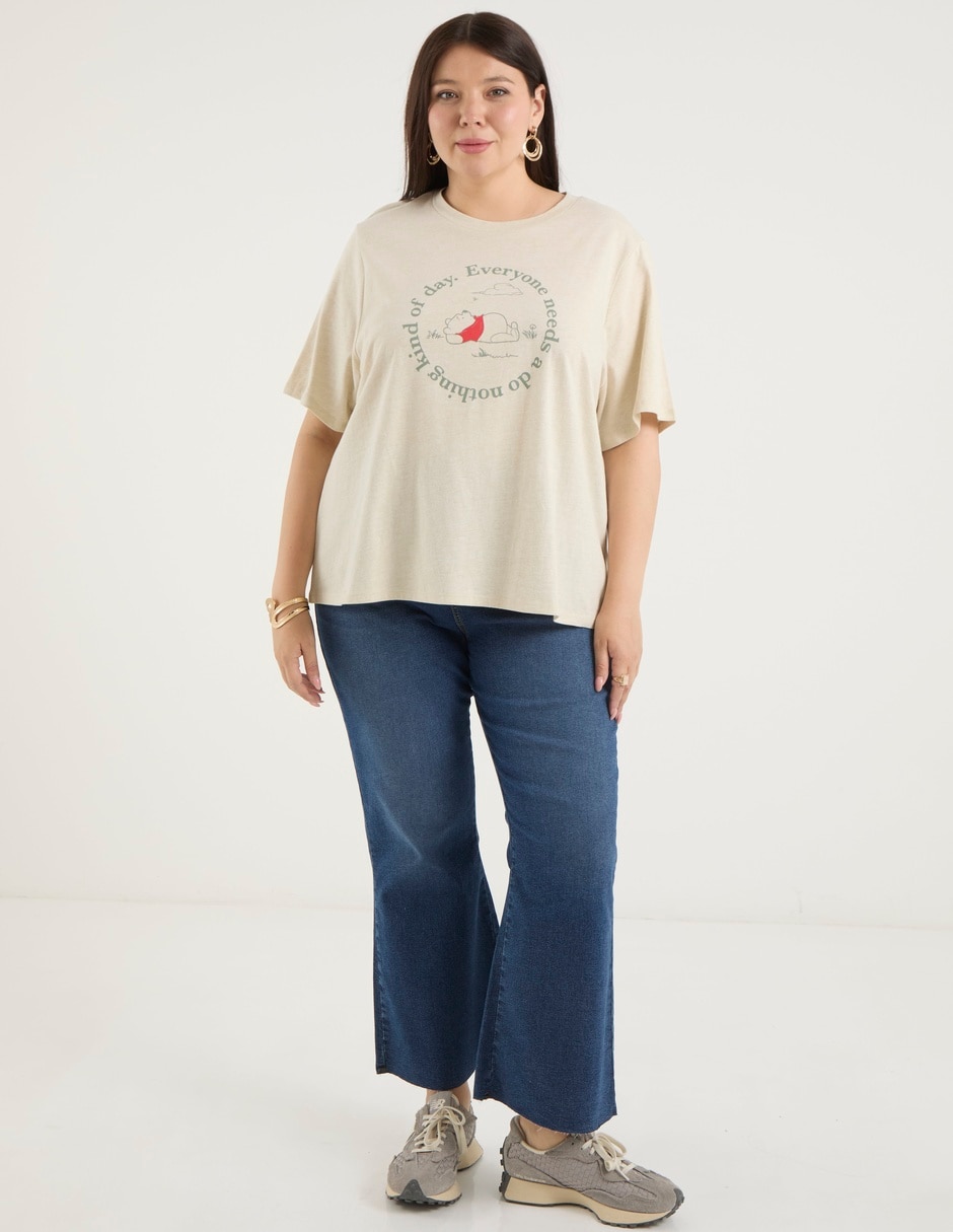 Playera manga al codo cuello redondo para mujer 3