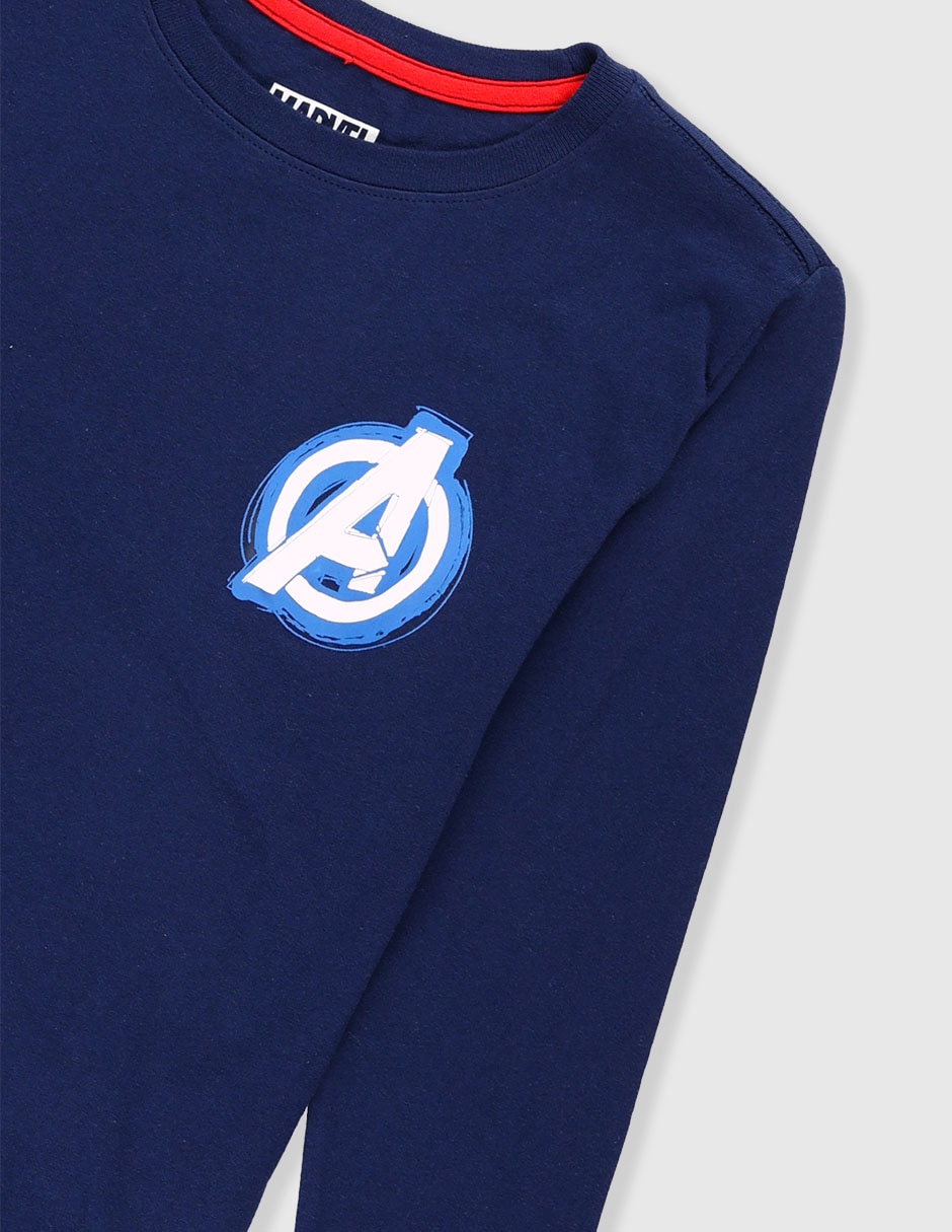 Playera Marvel Dtr Avengers manga larga para niño