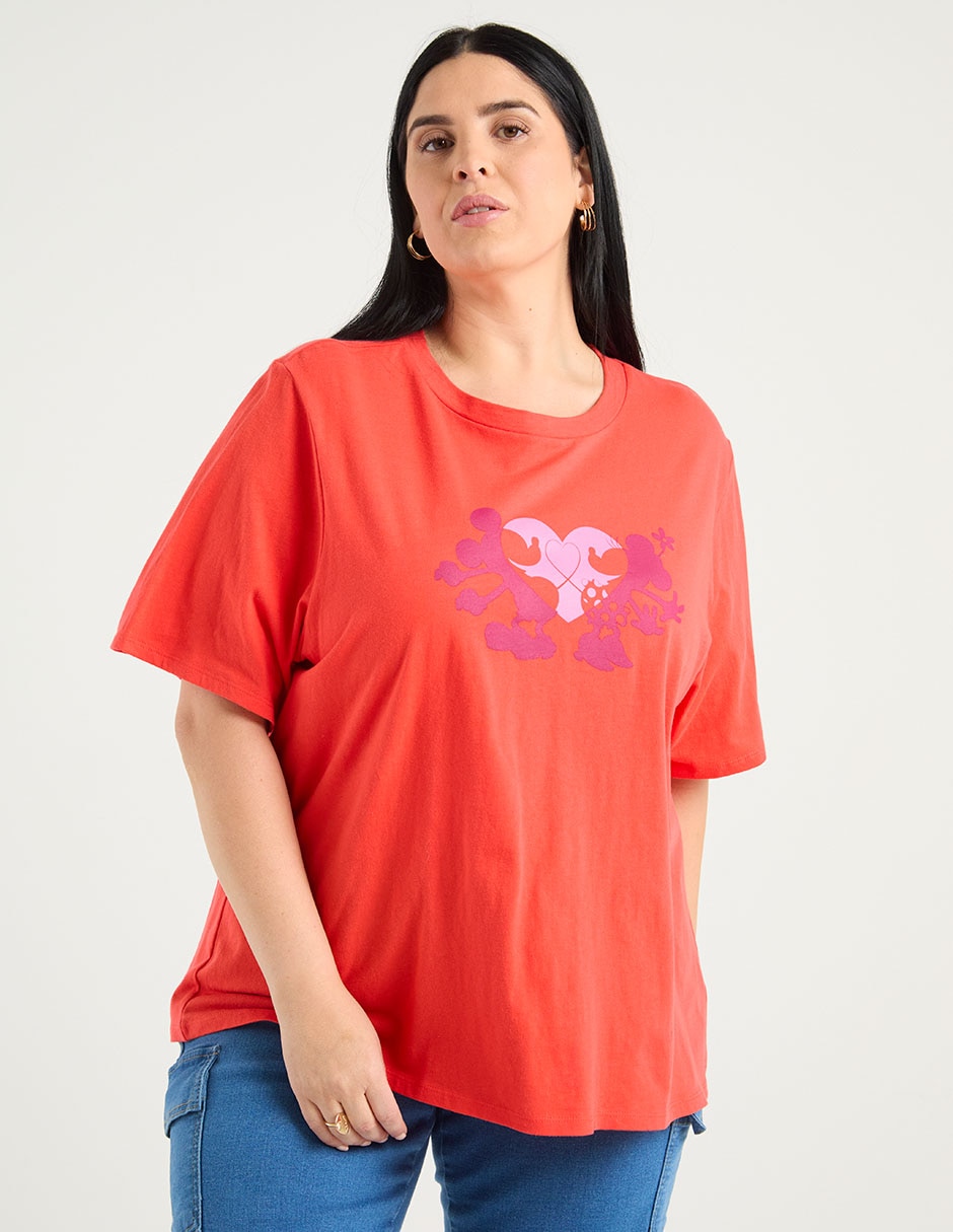 Playera manga corta cuello redondo para mujer Playera manga corta cuello redondo para mujer
