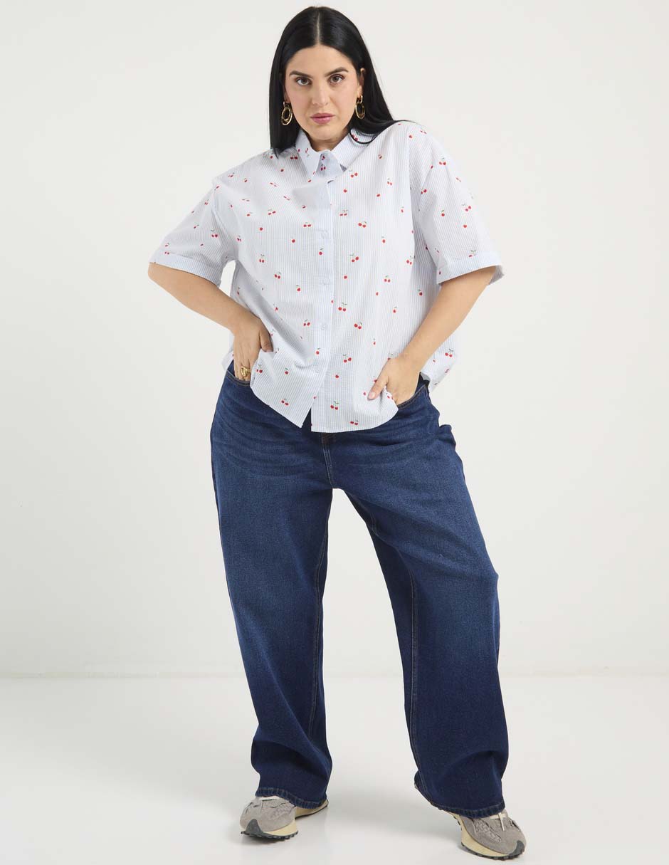 Jeans wide leg Weekend Plus para mujer